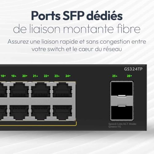 Netgear Smart Switch S350 GS324TP - vue 6