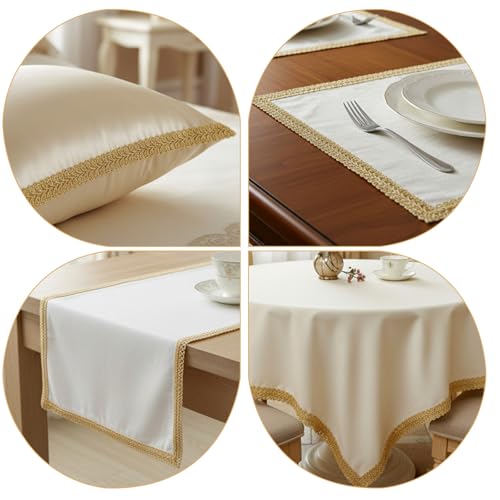 10 Yards Gold Trim for Sewing, 0.4 Inch Metallic Gold Braid Lace Trim, Fabric Trims for Costume Curtains, Slipcover, and Crafts Decoration