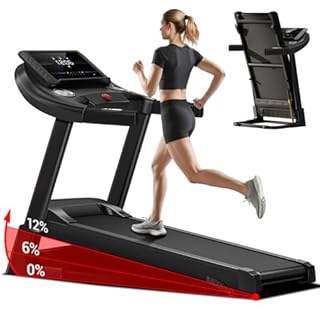 UMAY 20% Incline Treadmill for Home, 400 lb Capacity - Folding Treadmills wtih 3.5HP, 42.5" Wide Running Area & Shock Absorption for Running/Walking
