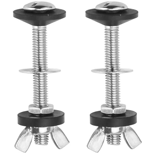 GEARMAX 2 Piezas Inodoro Tanque Tornillo, Tornillos para Sujetar Cisterna, Juntas para Cisterna WC