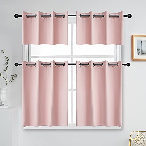 Rideau polyester mélangé rose bébé occultation légère 2 Pack - 6