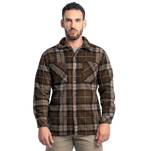 Surchemise flanelle homme beige carreaux taille L doublée thermique