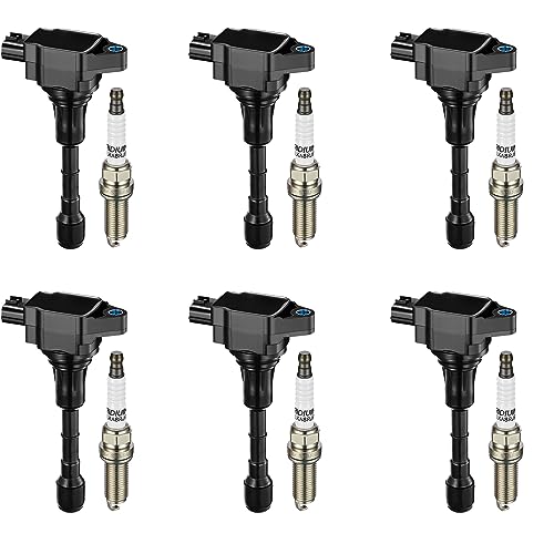 Image of BDFHYK Ignition Coil UF617 and Spark Plug 90174 Nissan 370Z 2009-2020
