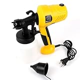 UKCOCO Elektrische Farbspritzpistole 400w Hochdruck Sprühgerät mit Abnehmbarem Sprühkopf Gelb für Wandfarbe Lack und Autoreinigung