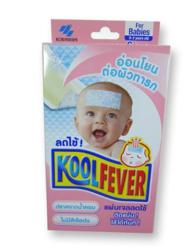 Kobayashi Kool cool Fever Reduce Cooling Gel Pads FOR BABY Whole Night Cooling.