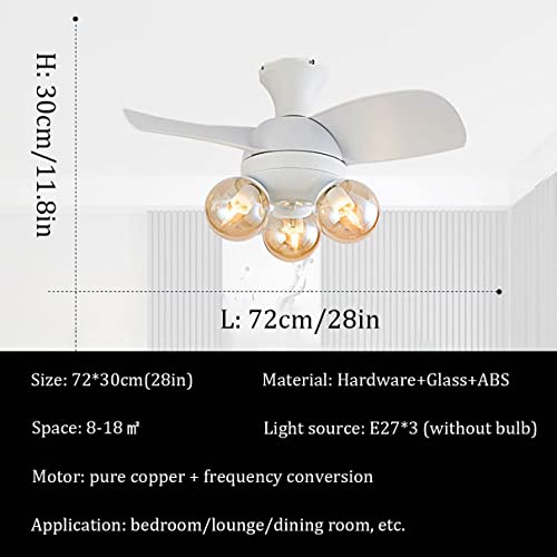 Ventilateur de plafond réversible E27 éclairage LED et télécommande 6 vitesses
