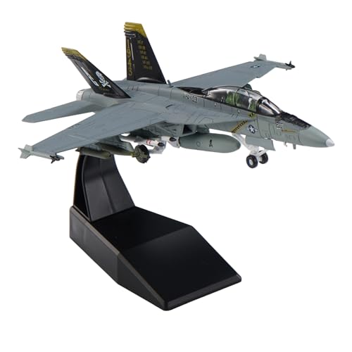 Eairsoky 1:100 Scale F-18 Super Hornet Metal Fighter Jet Model Jolly Roger Military Die-cast Aircraft Models for Collection or Gift