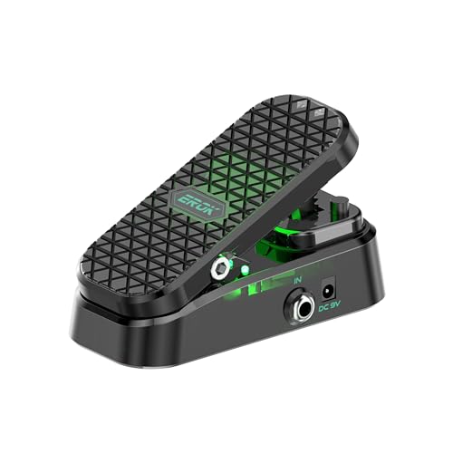 EROK MP-6 2-in-1 Wah & Volume Pedal for Electric Guitar Custom RM-Type Shielded Inductor Pure Analog Tone Active Volume 23 StrokePower Adapter Not Included