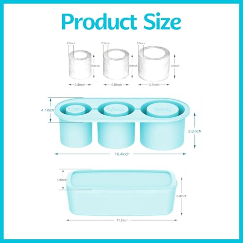 Molde de hielo redondo para vaso de 40oz, silicona miniatura 2