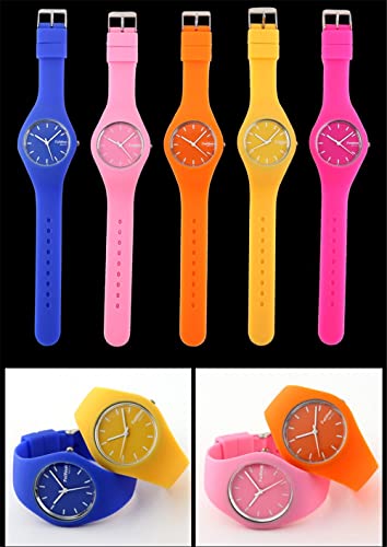 Montre décontractée mixte anti-irritation avec bracelet en caoutchouc - 3