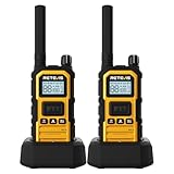 Retevis RB48 Plus Walkie Talkies Long Range, IP67 Waterproof Heavy Duty GMRS Two Way Radios, NOAA, USB-C Rechargeable, Vibration Alert, Emergency 2 Way Radios, for Off-Roading Hunting(2 Pack)