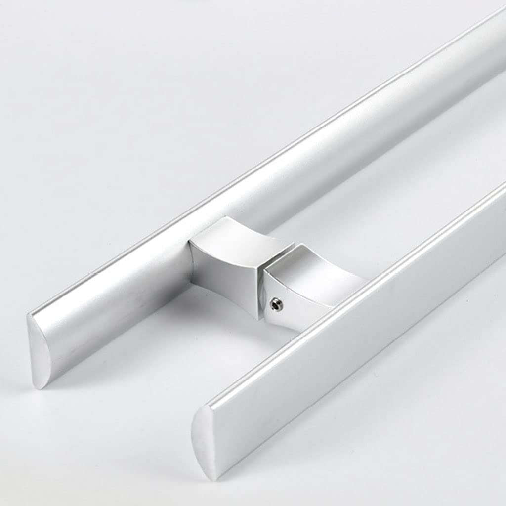 Klamka do drzwi przesuwnych Heavy Duty Barn Door Hardware Handle Szafa Dwustronna klamka do drzwi, stop aluminium (Color : Black, Size : 500MM)