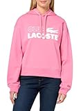 Lacoste Women's Texture Print Hoodie, Reseda Pink, 8