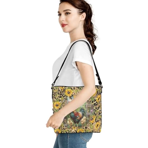Image of HUGS IDEA Boho Bags for Women Leather Handbag Shoulder Bucket Crossbody Purse