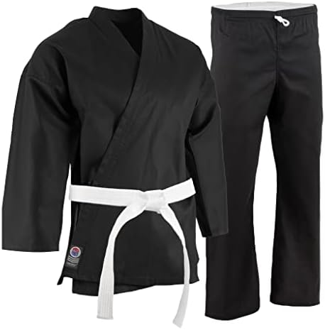 Proforce 5oz Ultra Light Weight Karate Gi/Uniform - Black - Size 0