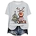 Christmas T Shirts for Women Graphic Tshirts Short Sleeve Funny Merry Xmas Holiday Print Tee Blouses Tops