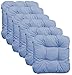 Lot de 6 coussins décoratifs pour chaise Bleu uni