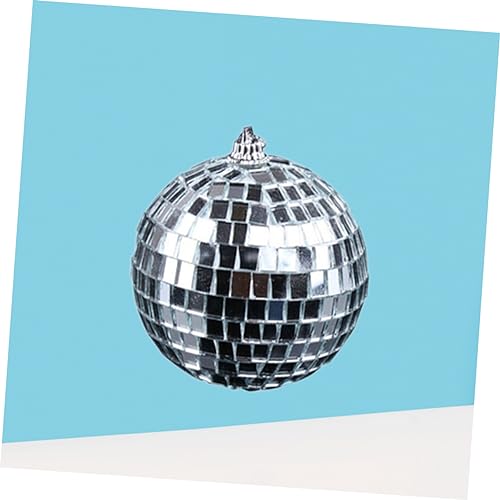 Bola espejada plateada para decoración de fiestas, bodas, festivales y discotecas, 1 unidad miniatura 2