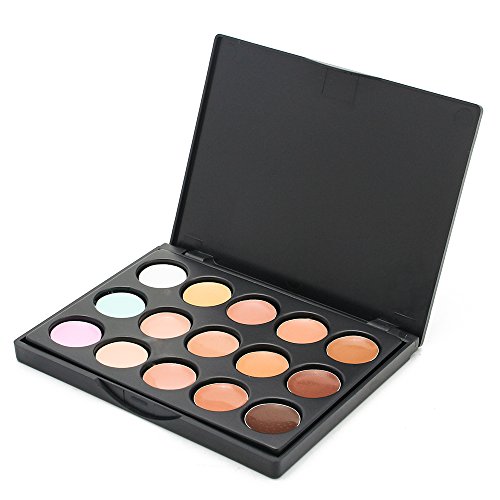 Professional 15 Colors Cream Concealer Camouflage Foundation Makeup Palette Contour Face Contouring Kit Bebeautiful Eyeshadow (#1)