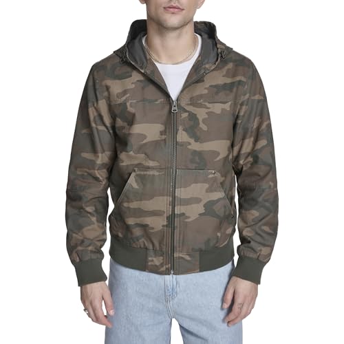 Image of Levi's Men's Workwear Cotton Canvas Hooded Bomber Jacket