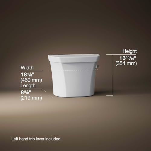 Kohler K-4467-TR-0 réservoir WC 1.28 gpf blanc avec levier droit et verrous - 4