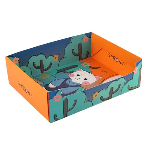 Nchdewui 10 Pcs Foldable Cardboard Kitty Litter Tray, Disposable Cat Litter Trays, Large Cat Litter Box, Portable Waterproof Pet Litter Box For Outdoor Travel With Pets (A)