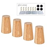 EINFACHE INSTALLATION: Das Produkt enthält 4 Holzmöbelbeine mit Eisenplatten, Schrauben und rutschfesten Matten, die zu Ihrer Installation passen. So können Sie dieses Produkt einfach und reibungslos installieren
