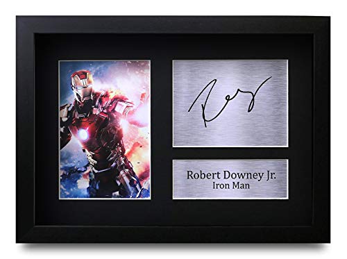 HWC Trading Robert Downey Jr A4 Incorniciato Firmato Regalo Visualizzazione delle Foto Print Immagine Autografo Stampato per Iron Man The Avengers Gli Appassionati di Cinema