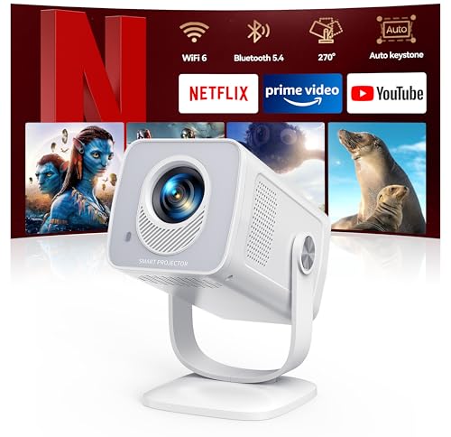 Proyector【App Integrada & Auto Keystone】Android 13,...