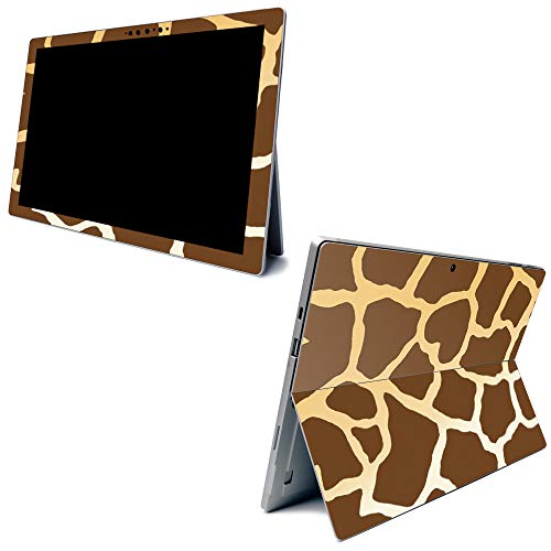 Image of MightySkins Carbon Fiber Skin for Microsoft Surface Pro 7 - Giraffe | Textured Carbon Fiber Finish | Easy to Apply, Remove, and Change Styles | Made in The USA