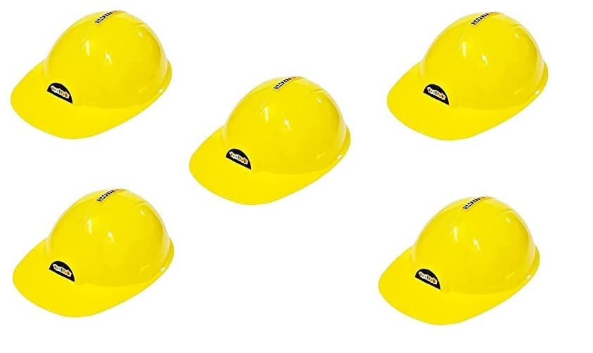 Super Toy Kids Hat - Soft Plastic Yellow Construction Hats - Perfect Construction Party Hats - Fancy Dress Safety Helmet - Ideal Construction Hats Accessory for Kids,Set of 5 (B0BQGBWNY6) Amazon Price History, Amazon Price Tracker