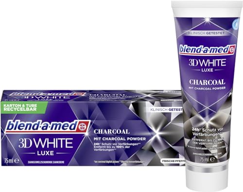 blend-a-med Dentifricio 3D White Luxe con carbone attivo, 75 ml