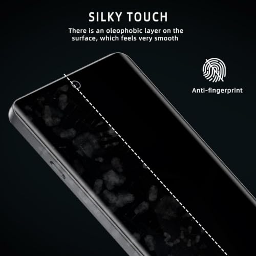 Image of Uyiton 2 Pack Privacy Screen Protector for OnePlus 13R (6.78-inch) | Curved HD Privacy Screen Guard | Anti-Spy, Scratch Resistant, Bubble-Free Easy Installation | Case Friendly