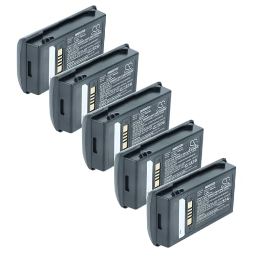vhbw 5X batería reemplaza Motorola BTRY-MC32-01-01 para escáner códigos de Barra, TPV (6800 mAh, 3,7 V, Li-Ion)