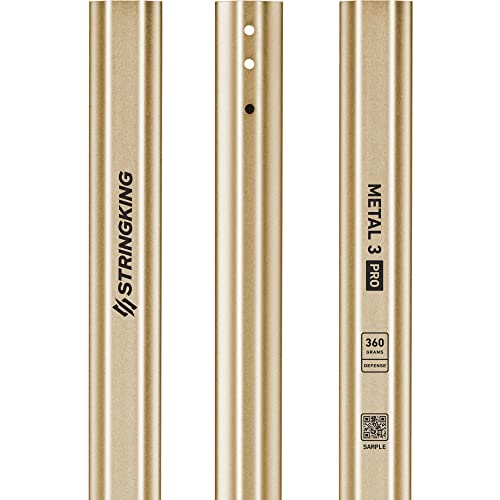 StringKing Men's Metal 3 Pro Defense Lacrosse Shaft 360 Grams (Nickel)