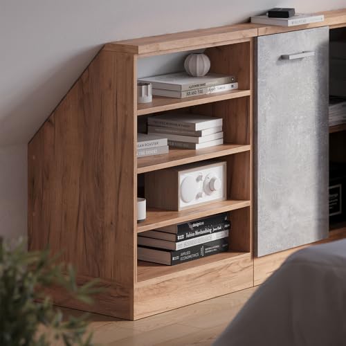 Vicco Mobile Sottotetto Quercia Dorata 60 X 81.6 Cm Con 4 Scomparti - 5