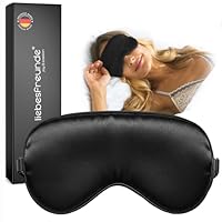 Liebesfreunde® PREMIUM Augenmaske für Frau, Erotische Augenbinde Schlafmaske Frauen Männer, Erotik Maske Sex Spielzeug für die Paare, Extrem Blindfold, Bondage, BDSM Accessoire, schwarz