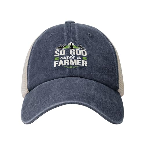 So God Made A Farmer Hat America Needs Farmers Denim Hats miniatura 1