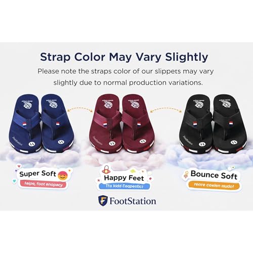Image of Kids Soft Comfortable Flip Flop Slippers | Lightweight Cushioned Sole | Anti-Slip Casual Daily Wear.