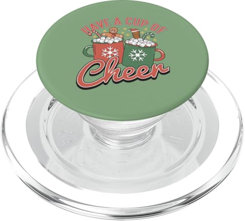 TENGA UNA TAZA DE ALEGRÍA - Vintage Christimas - Chocolate Caliente PopSockets PopGrip para MagSafe