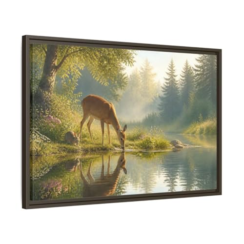 Décoration murale forêt et cerf pour habiller le dessus d'une console