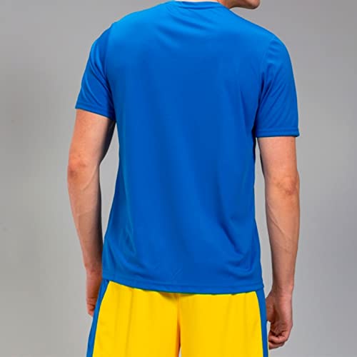 Joma Camiseta Deportiva Manga Corta Hombre, Ligera y Transpirable Ideal para Todo Tipo de Deporte, Combi, Azul (Royal), 2XL-3XL