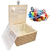 Sewing Basket Large Capacity Lightweight Portable Sewing Storage Box with Removable Tray, NOENNULLpbwnmxdi84