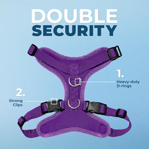 Voyager Step-in Pet Harness - All Weather Mesh, Adjustable Step in Harness for Cats and Dogs by Best Pet Supplies - Purple, XS by Best Pet Supplies - Image 2