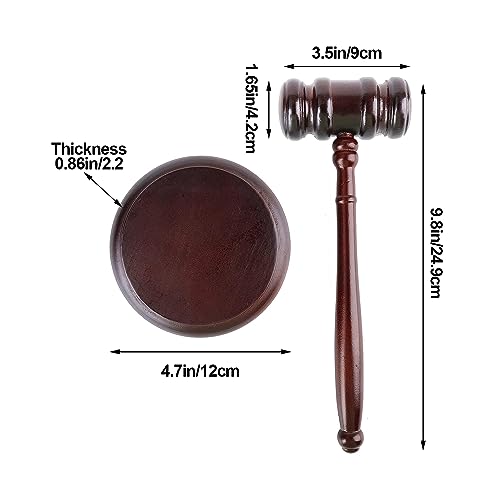 Auktionshammer Set aus Holz, Richterhammer und Resonanzblock Hammer Premium Holzgavel, Perfekt für Anwalt, Richter, Auktion Verkauf Meetings, Unternehmen, Studenten, Kinder Rollenspiel und Geschenken