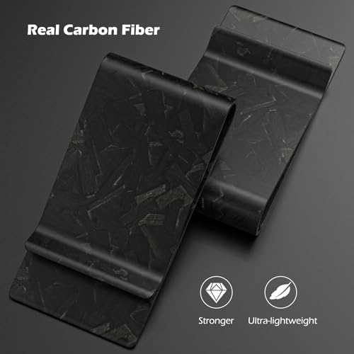 Image of Travelambo Carbon Fiber Money Clip Front Pocket Wallet Minimalist Wallet Slim Wallet Credit Card Holder