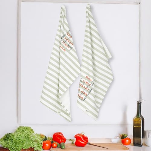 Image of Cloth for Cooking | Cotton Hand Towel for Drying Dishes | 17x28 cm Tea Towels | Highly Absorbent for Cleaning & Quick Drying of Plates| Kitchen Towel (Set of 2 Pieces), KTKT001