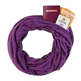 KARMA.DIEM Écharpe Infini de Voyage Antivol avec Poche Secrète Zippée –...