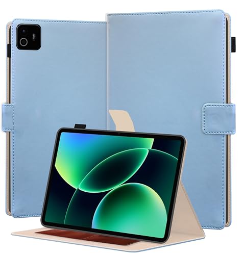 Image of TGK Flip Cover Case for Xiaomi Mi Pad 8 /8 Pro /Mi Pad 7 /7 Pro 11.2 inch Tablet with Stylus Holder (Sky Blue)