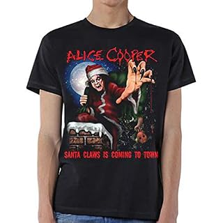 Rock Off Alice Cooper Santa Claws Officiel T-Shirt Hommes Unisexe - Les Beatles, Paul McCartney, John Lennon, RIngo Starr, George Harrison